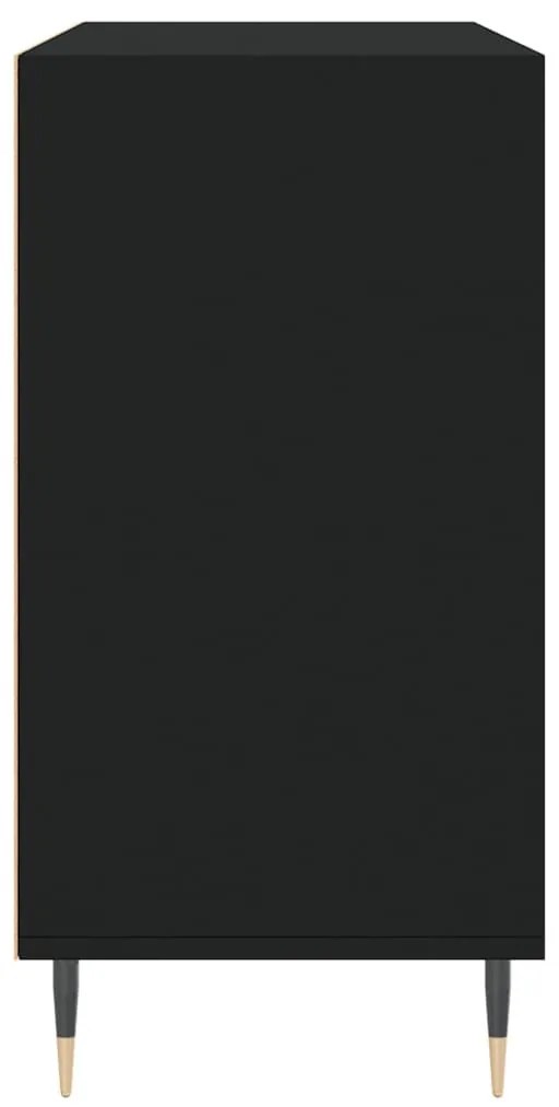 fekete szerelt fa tálalószekrény 103,5 x 35 x 70 cm