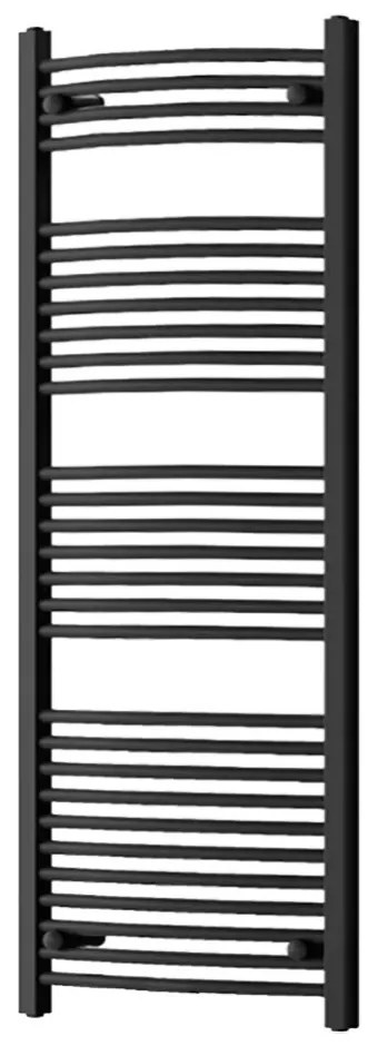 Íves törölközőszárító radiátor 1600x600 mm fekete