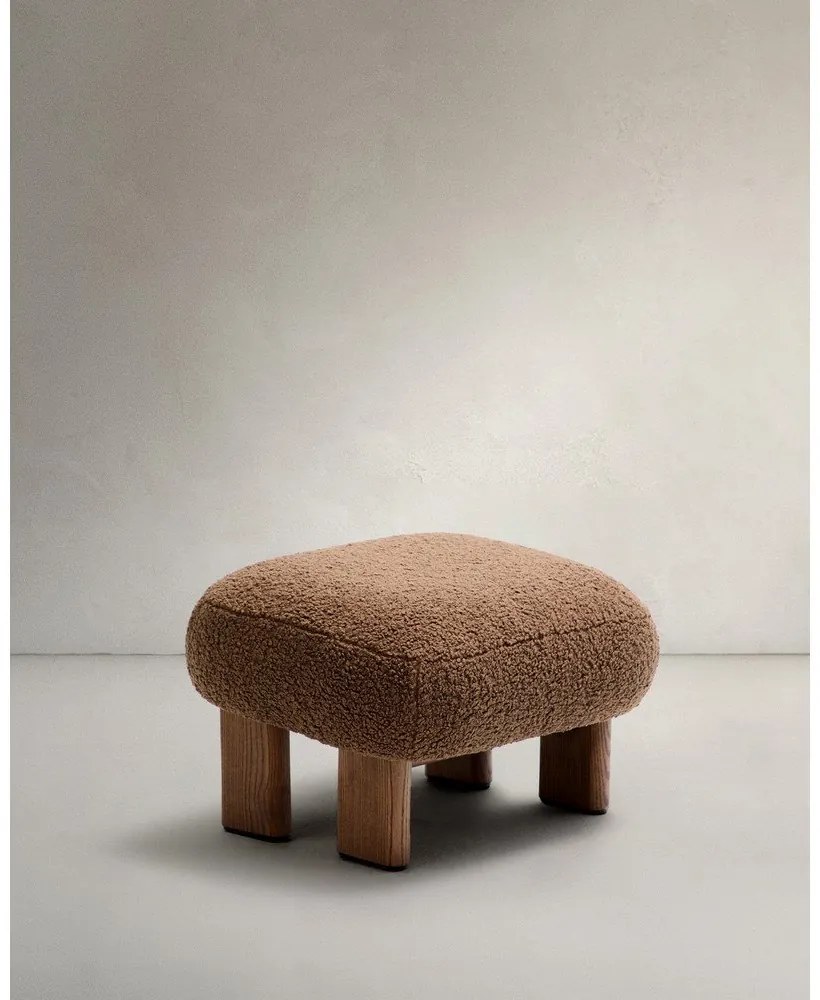 Barna buklé lábtartó Nema – Kave Home