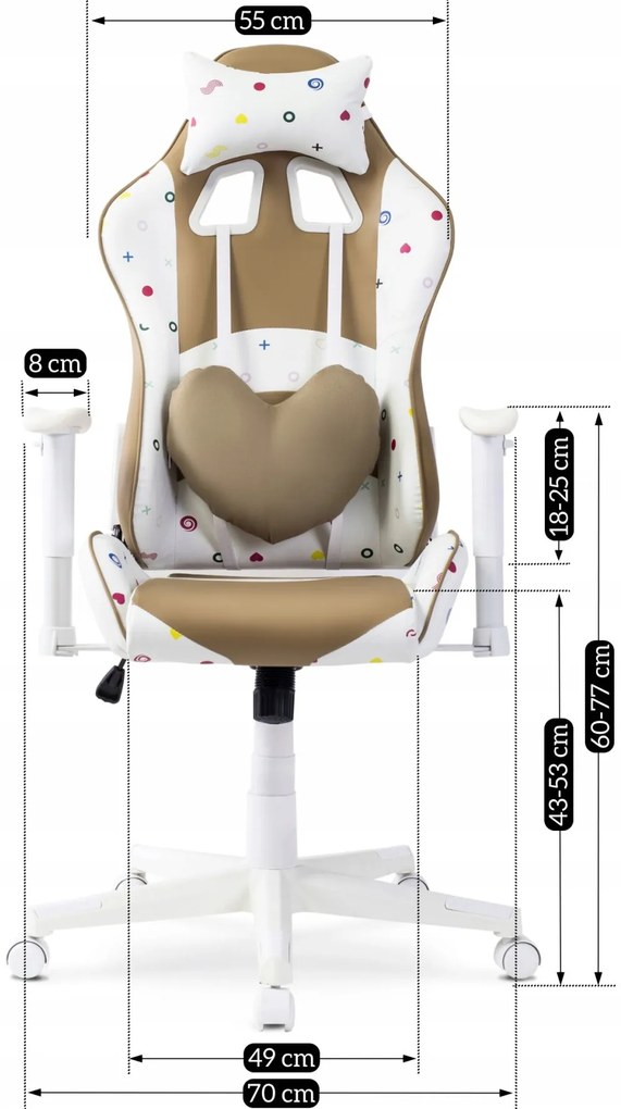 Irodai Forgószék Fehér/Barna Színben.CANDY