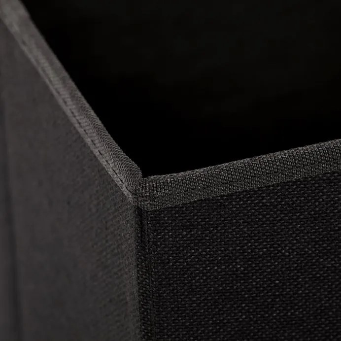 Fekete Szövet Tárolós Puff. TAB-461 BK2