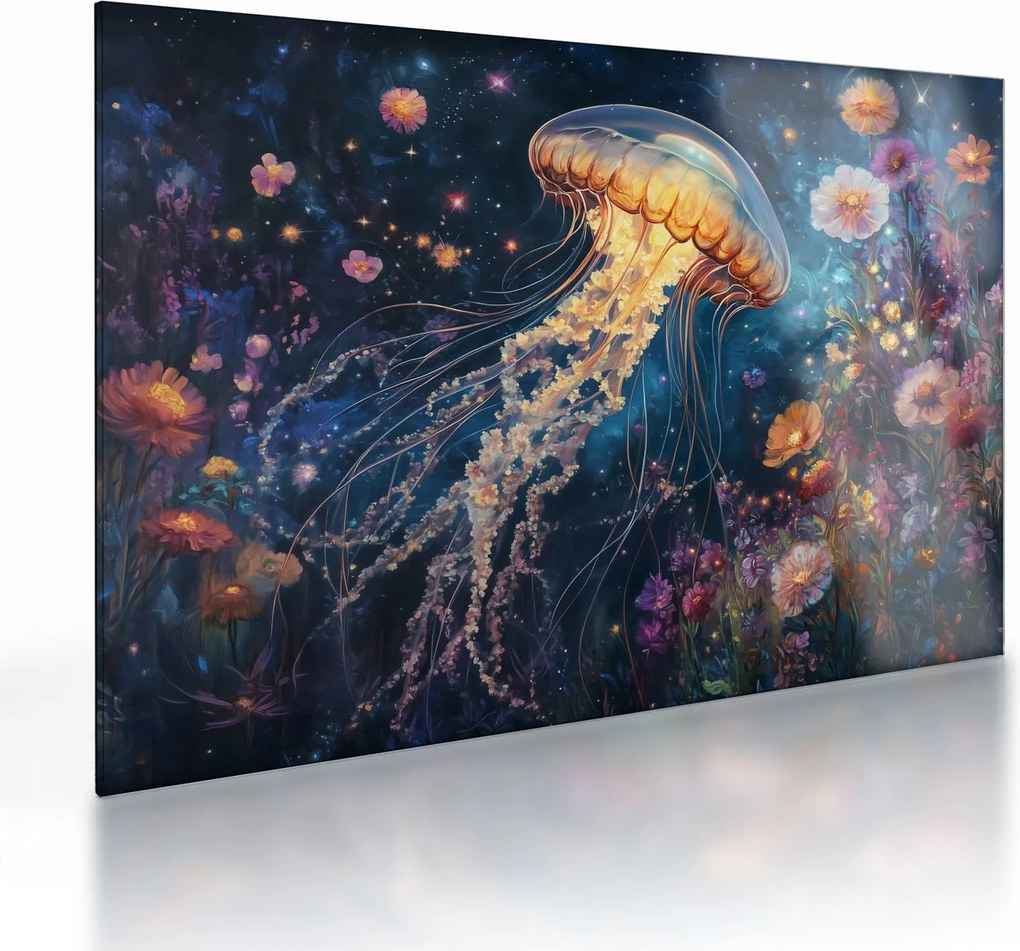 Üveg kép - Varázslatos medúza (70x50 cm)