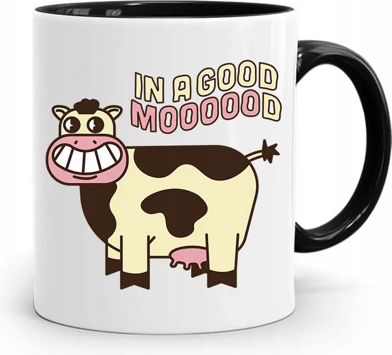 Fekete Bögre Állatorvosnak In A Good Mooood fényképes nyomtatással