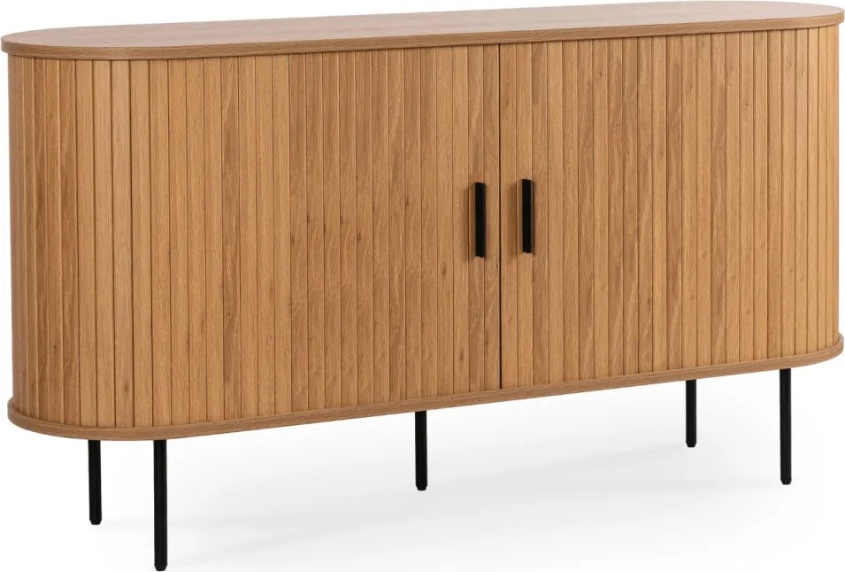 Komoda TRISH 140 cm Dwudrzwiowa Rozsuwana Dąb