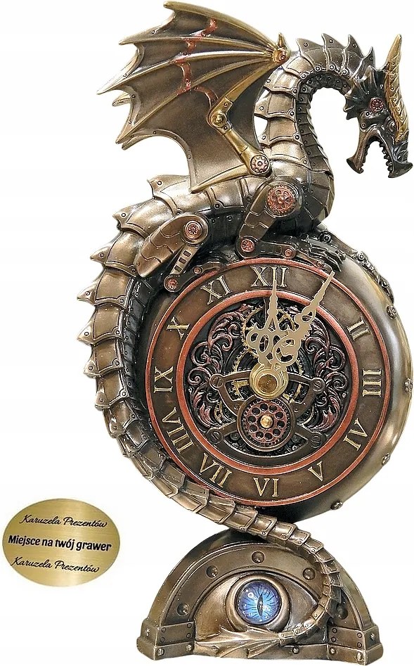 Steampunk Sárkány Óra Gravírozási Hellyel Mágikus Fantasy Ajándék V