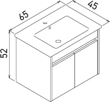 Arno mosdószekrény, 65 cm – TR785PNC1123