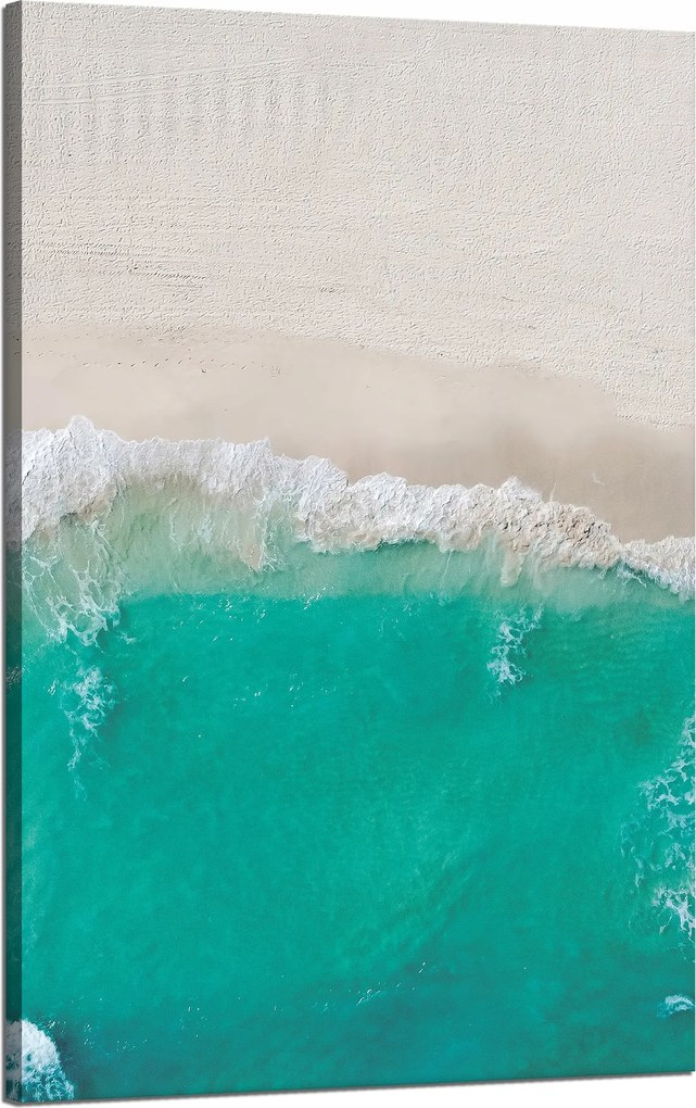 Vászonkép Hullámok Tengerpart Homok Víz 50x80 cm Ideális ajándék