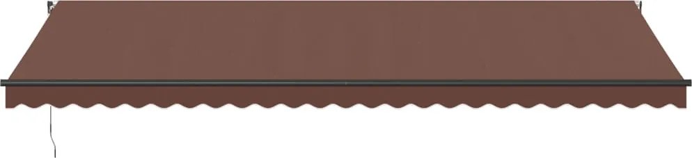 Barna kézzel kihúzható napellenző 600 x 350 cm