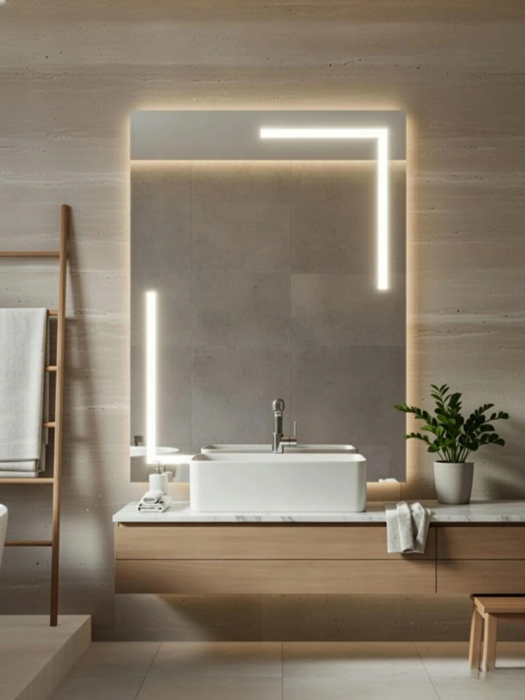 Via Lactea Led tükör 50x70cm Érintőképernyős 3000k Made in Pl| Hotel