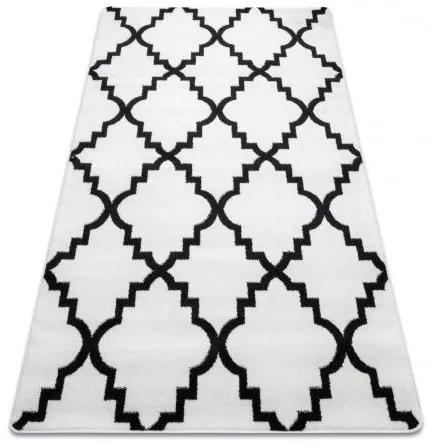 Sketch szőnyeg - F343 krém/fekete Lóhere Marokkói Trellis 80x