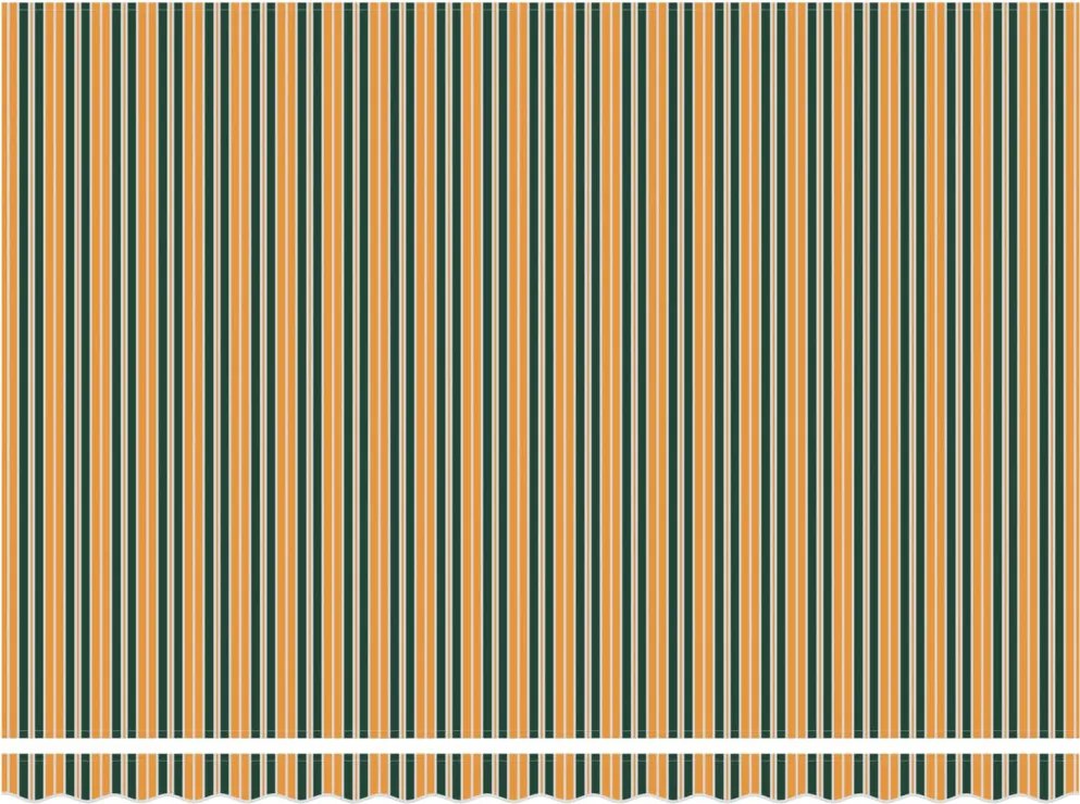 Behúzható napellenző Zöld és sárga 450 × 350 cm