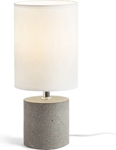 RENDL CAMINO asztali lámpa búrával fehér cement 230V LED E27 15W