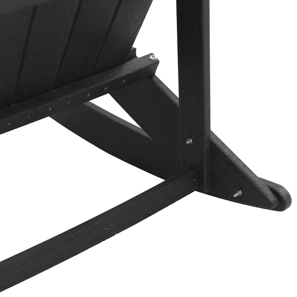 Adirondack hintaszék Fekete 73.5x92x90 cm HDPE