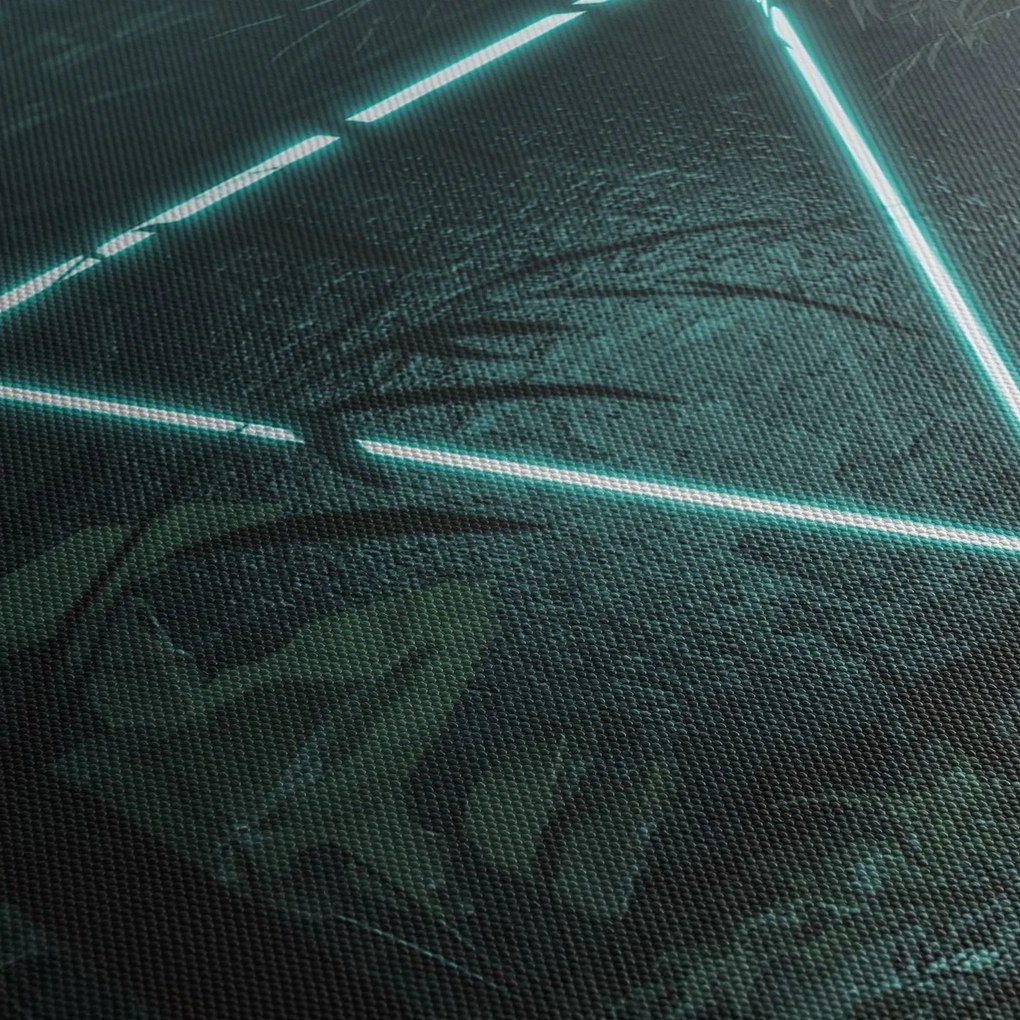 Kép - Neon háromszög a dzsungelben (90x60 cm)