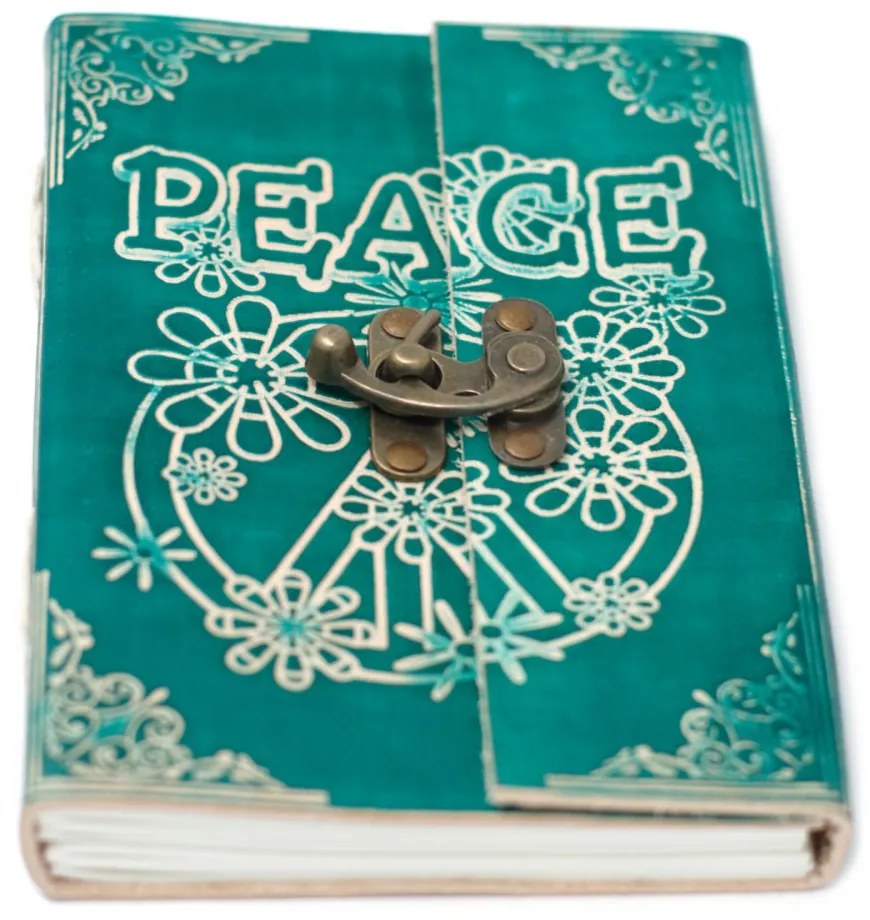 Bőr kötésű notesz Peace