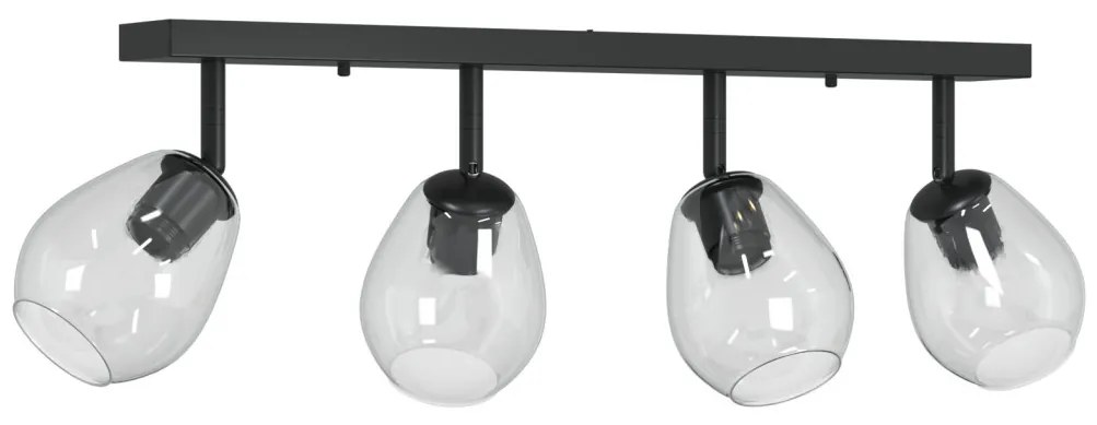 Mennyezeti Lámpák Állítható Üveg Lámpaernyővel Anthracit E27