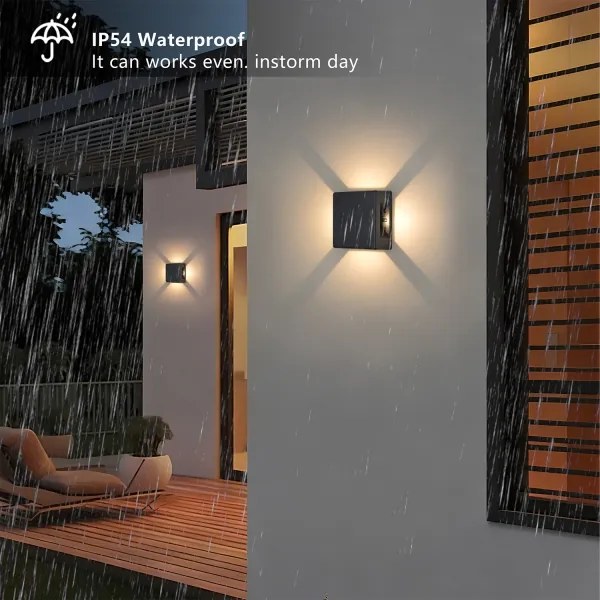 Brilagi - LED kültéri fali lámpatest QUADRAY LED/6W/230V fekete IP54