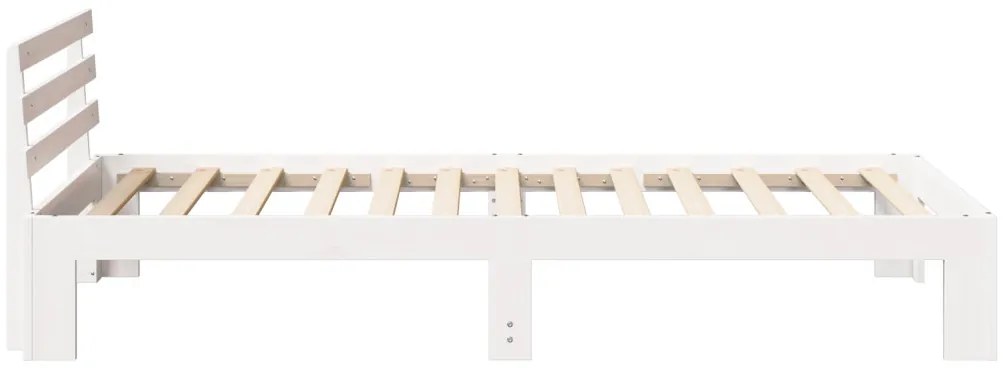 Faágykeret Fehér Fa 100 x 200 cm Minimalista Ágykeret