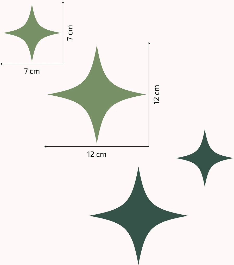 PIPPER. Textil falmatrica "Csillagok" Szín: Khaki