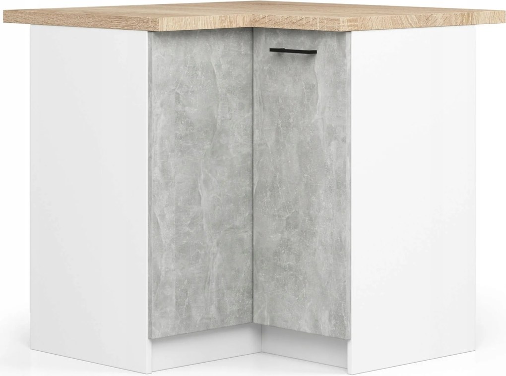 Olivia szekrény S90/90 Asztallap Fehér Beton Akd