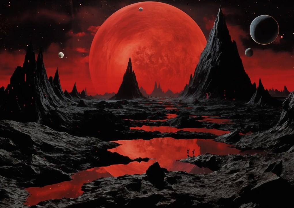 Poszter 42x29,7cm Telihold a távoli vidékeken