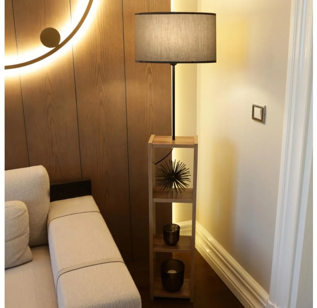 AYD állólámpa 1xE27/40W/230V barna/szürke