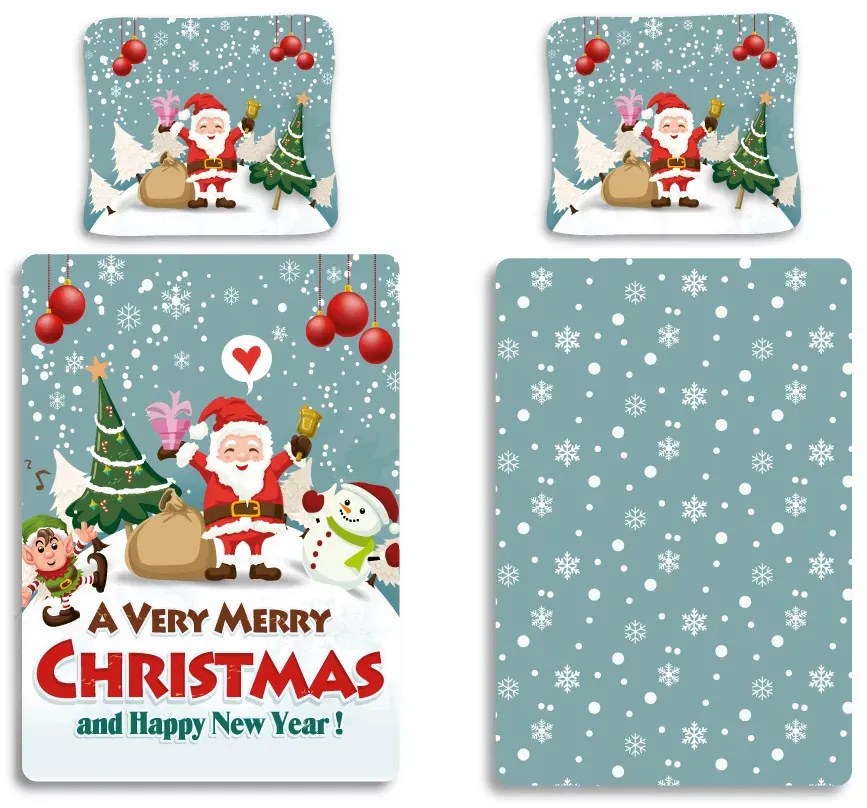 Karácsonyi Snowing ágyneműhuzat 140×200cm, 70×90 cm