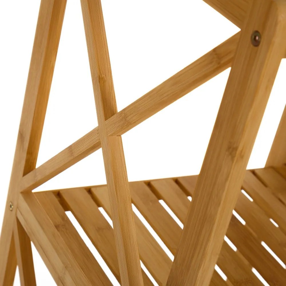 Natúr színű bambusz fürdőszobai polcos állvány 33x119 cm – Casa Selección