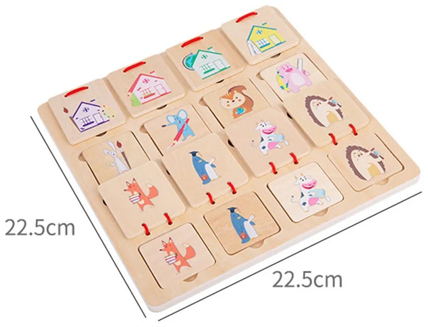 Hol bújt el, nyitogatós logikai fajáték