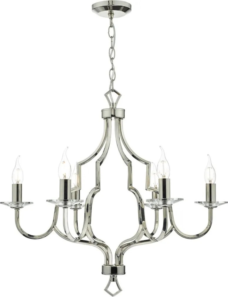 DAR LIGHTING NER0638 NERVA Kristály Csillár Nikkel E14 IP20
