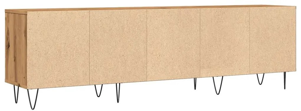 kézműves tölgy színű szerelt fa TV-szekrény 150 x 30 x 44,5 cm