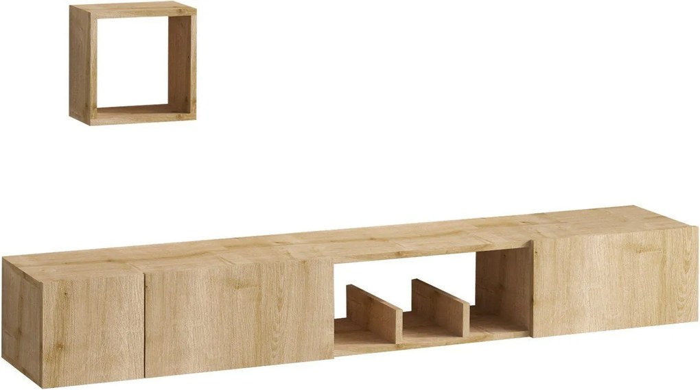 TV szekrény "AVIOR" 180x25x32 cm, tölgy szíinű