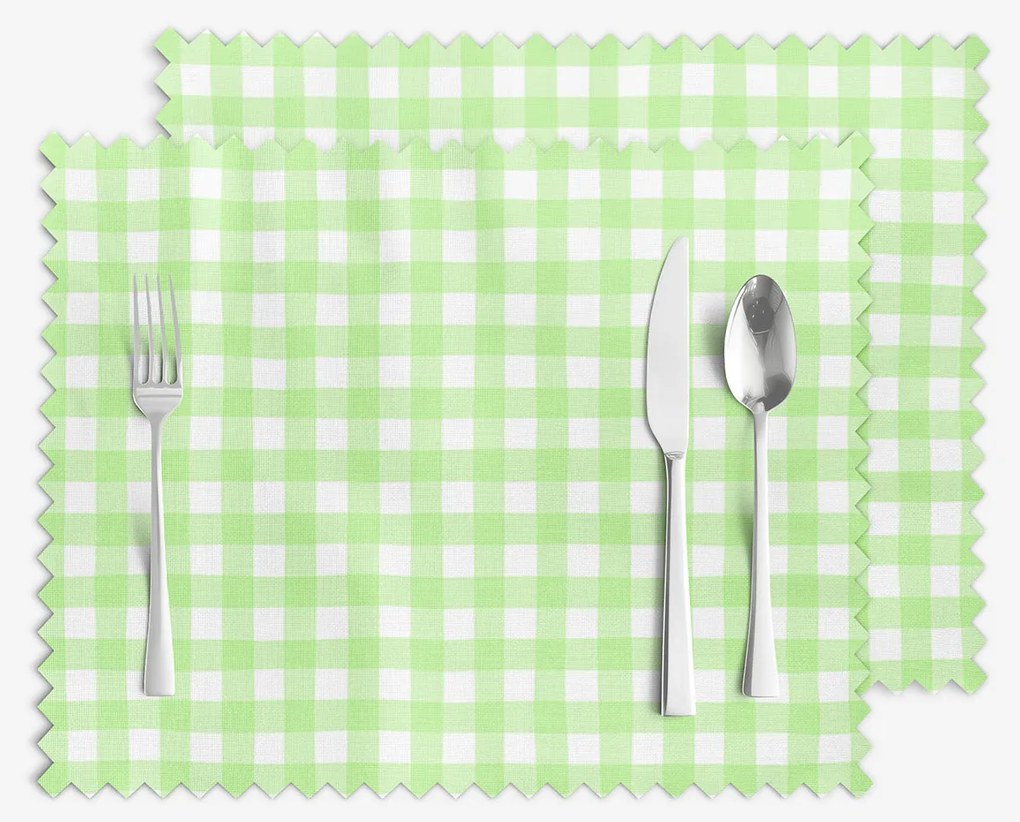 Goldea teflonbevonatú reggeliző alátét - zöld kockás - 2db 30 x 40 cm