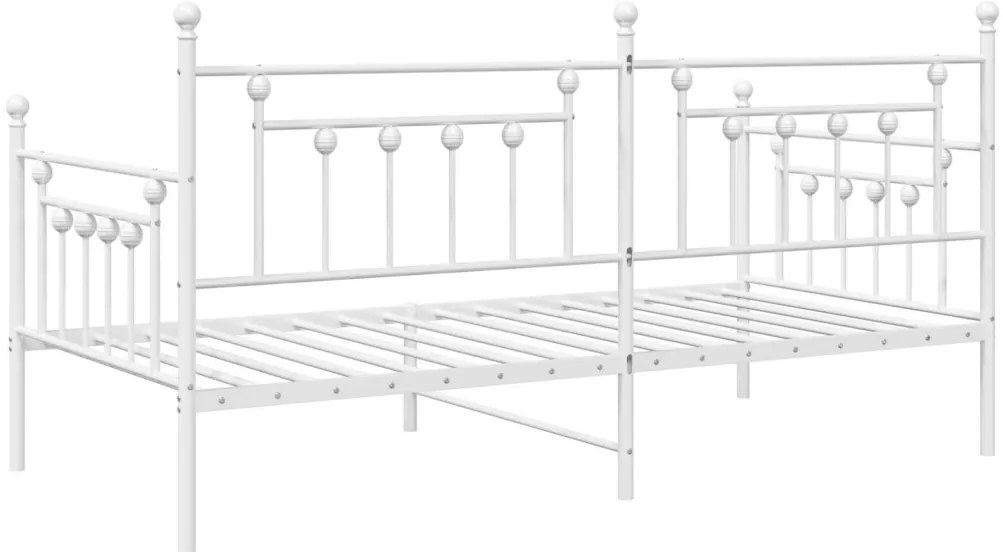 Napágy Keret Fehér 107x203 cm Acél