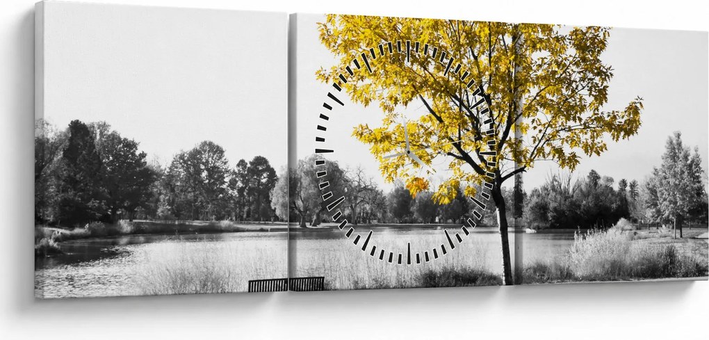 Kép - Pihenés a parkban (órával) (90x30 cm)