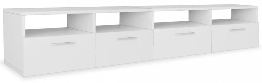 2 db fehér szerelt fa TV szekrény 95 x 35 x 36 cm