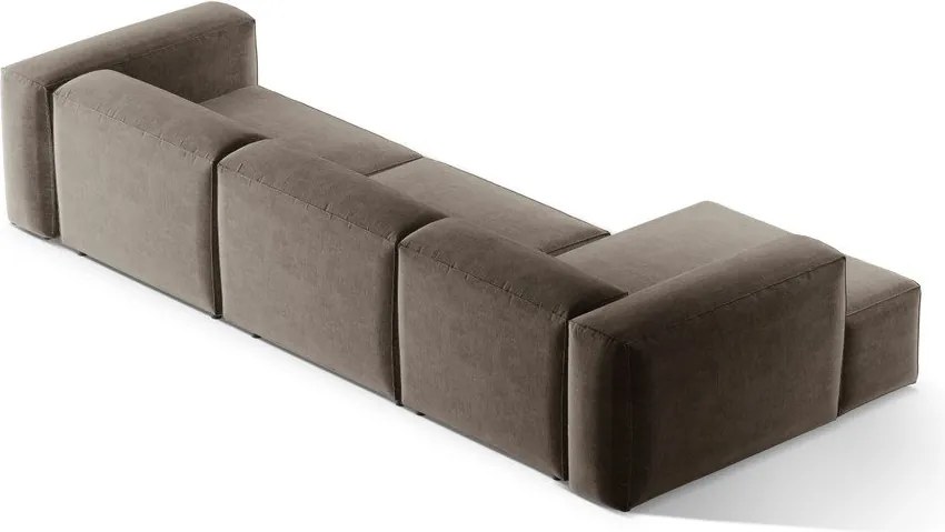 Barna sarokkanapé (bal oldali-heverő résszel) Bergamo – Cosmopolitan Design