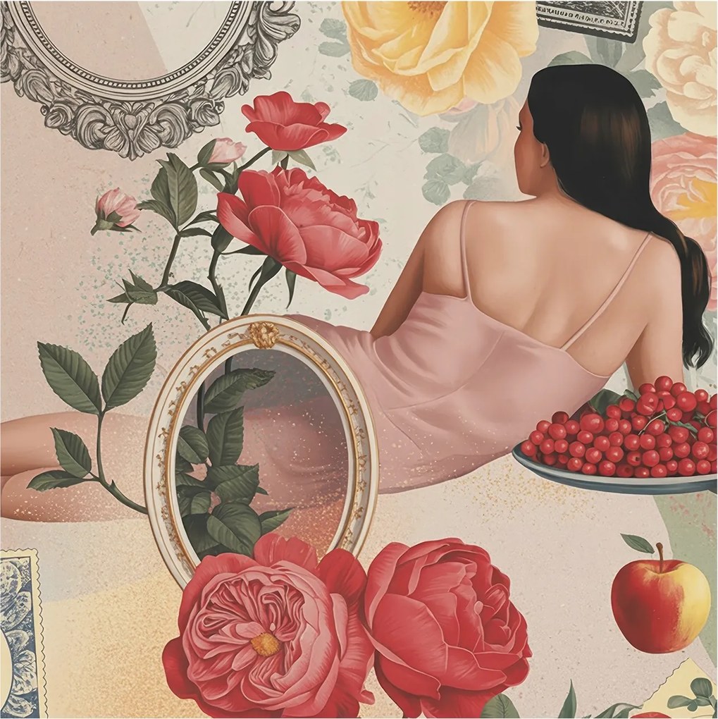 Fotótapéta Flizelina Dekoratív az irodába Virágos elegancia 250x250 Ragasztó