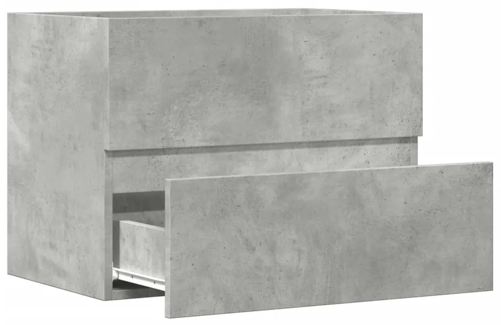 betonszürke szerelt fa fürdőszobaszekrény 60 x 38,5 x 45 cm