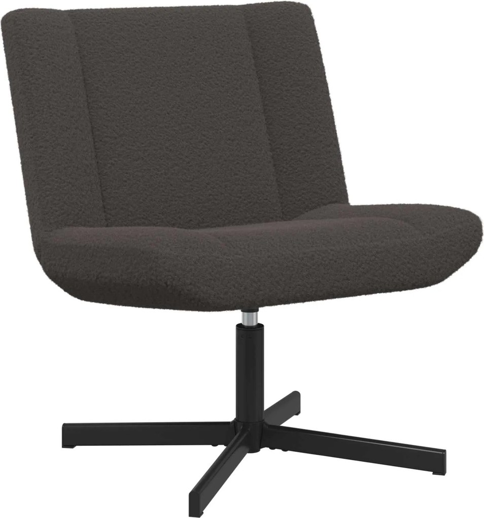 vidaXL Forgószék Sötétszürke 63 x 75 x 76 cm Báránybőr