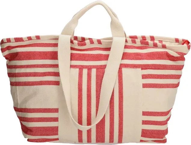 Piros-fehér nagy strandtáska „Sea Star”