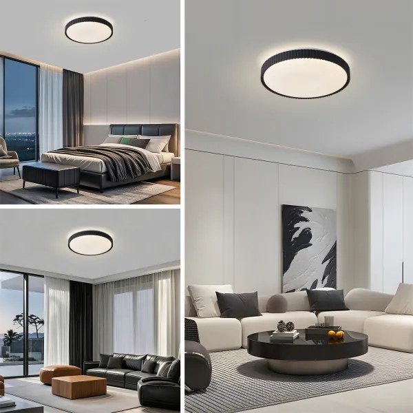 Brilagi - LED dimmelhető mennyezeti lámpa CORVO LED/72W/230V 3000-6000K fekete átm. 50 cm+távirányító