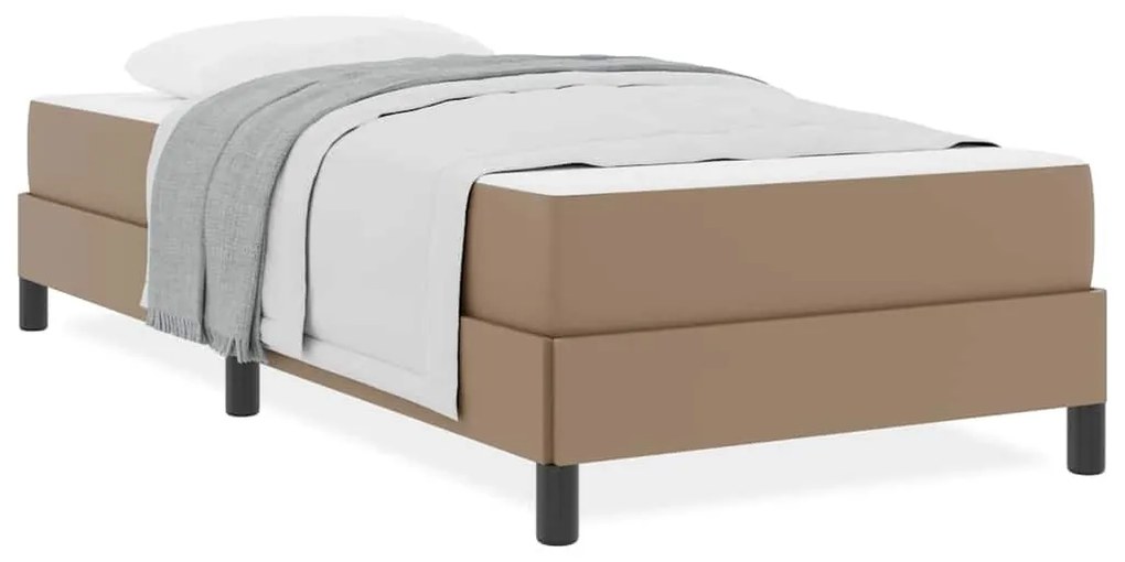 Ágy matracmal Cappuccino 90 x 200 cm Műbőr