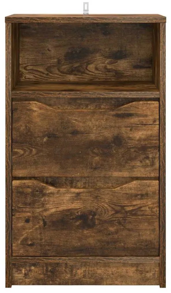 vidaXL Éjjeliszekrények 2 pcs Füstölt tölgy 40 x 30 x 467 cm Faanyag