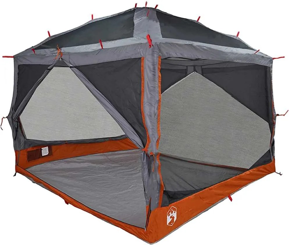 vidaXL Belső sátor 7-fős tetővel Szürke és narancs 300 x 300 x 250 cm