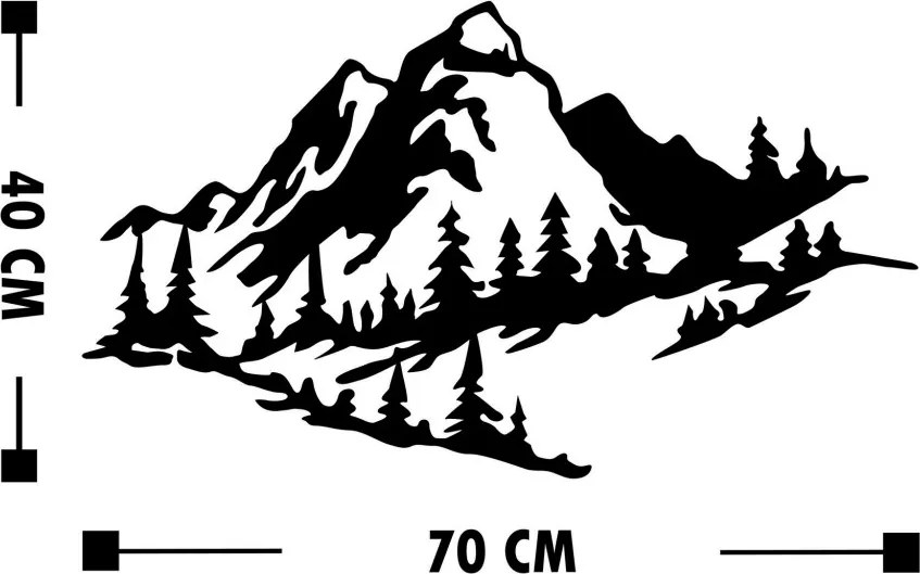 Mountain 2 fém faldekoráció