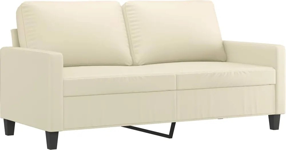 vidaXL 2 személyes krémszínű műbőr kanapé 140 cm