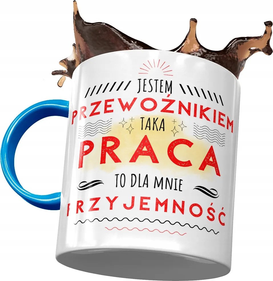 Kék Bögre Fuvarozónak Ilyen Munka Ajándék Nyomtatott Fotóval