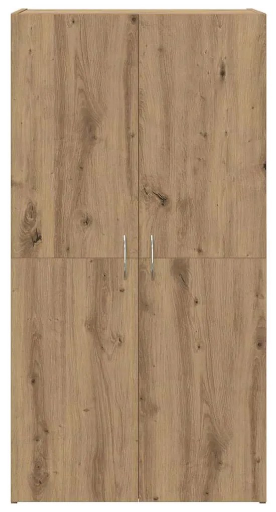 Irodai szekrény ajtóval kézműves tölgy 60 x 32 x 115 cm Faanyag