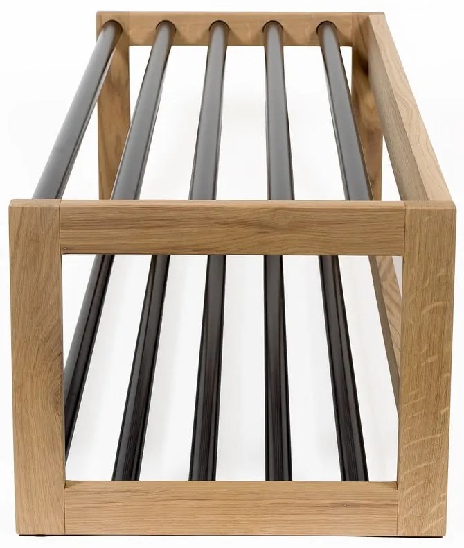 Fekete-natúr színű fém cipőtartó - Woodman